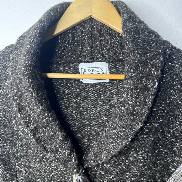 KEREN Hart Black and Gray Women's Cardigan Jacket Sweater Sz L Artsy Lagenlook - Picture 12 of 12